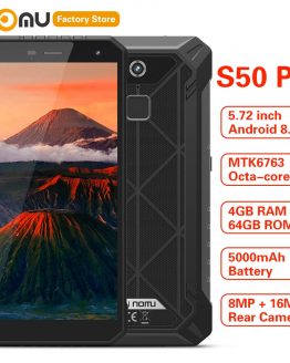 IP68 Waterproof NOMU S50 PRO 4G Smartphone 5.72'' Android 8.1 MTK6763 Octa-core 1.5GHz 4GB 64GB 16.0MP 5000mAh Type-C Cellphones