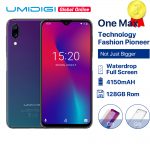 Refurbished UMIDIGI One Max Global Vertion 128GB 6.3" Waterdrop Full-Screen Smartphone 4150mAh NFC Wireless Charge Android 8.1