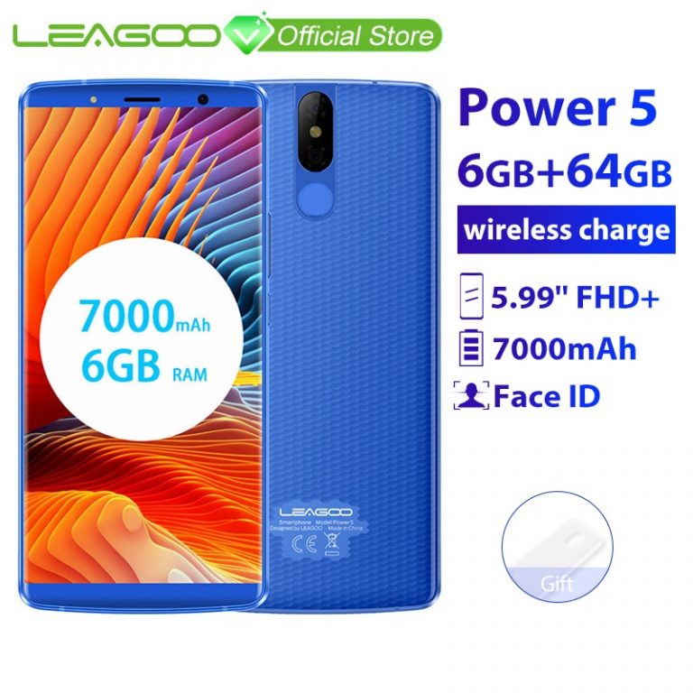 LEAGOO Power 5 Smartphone 5.99" FHD+ 18:9 RAM 6GB ROM 64GB Android 8.1 MT6763 Octa Core 7000mah Dual Rear Cams 4G Mobile Phone 1 LEAGOO Power 5 Smartphone 5.99" FHD+ 18:9 RAM 6GB ROM 64GB Android