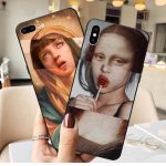 Mona Lisa funny Spoof Art Paintings The Birth Of Venus Soft Cover Phone Case