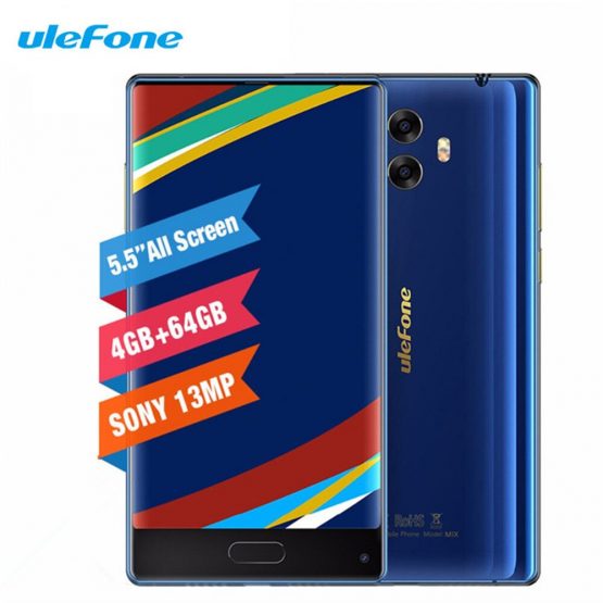 Ulefone MIX 4G Beze less Smartphone 4GB 64GB MTK6750T Octa Core Dual Camera 5.5inch 13MP Android 7.0 Fingerprint Mobile Phone