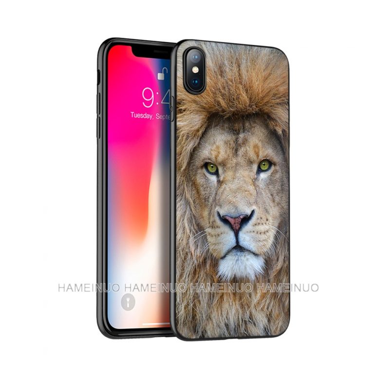 Black tpu case for iphone 5 5s se 6 6s 7 8 plus x 10 case silicon cover for iphone XR XS 11 pro MAX case big lion animal 2 Black tpu case for iphone 5 5s se 6 6s 7 8 plus x 10 case silicon cover