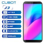 Cubot J3 Android Go 18:9 Full Screen 1GB 16GB 5.0 Inch MT6580 Quad-Core Smartphone