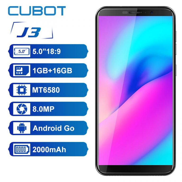 Original Cubot J3 Android Go 18:9 Full Screen 1GB 16GB 5.0 Inch MT6580 Quad-Core Smartphone 2000mAh 3G Face ID Dual Sim Celular 1 Cubot J3 Android Go 18:9 Full Screen 1GB 16GB 5.0 Inch MT6580 Quad-Core Smartphone