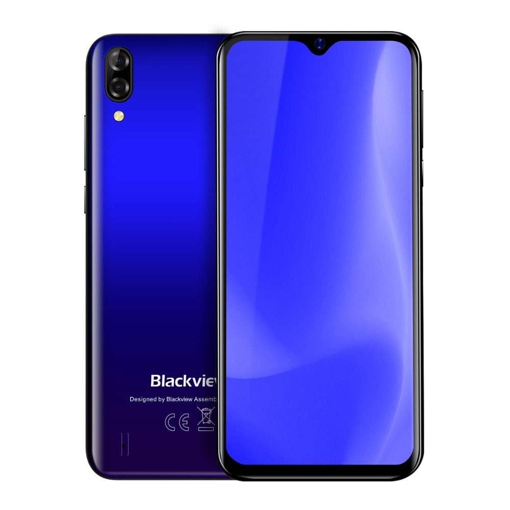 Blackview A60 3G Mobile Phone Android 8.1 Smartphone Quad Core 4080mAh Cellphone 1GB+16GB 6.1 inch 19.2:9 Screen Dual Camera