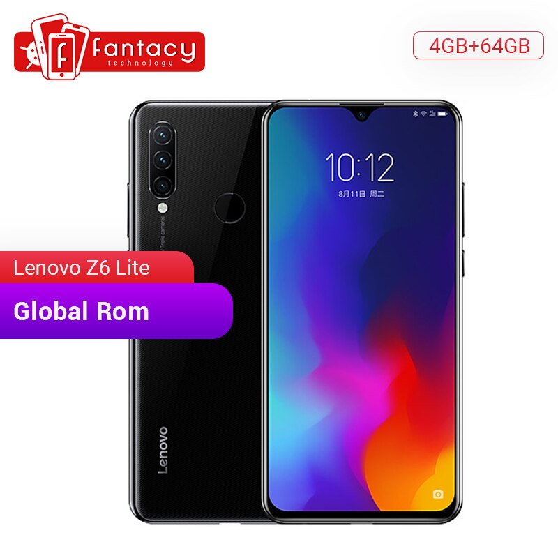 Global ROM Lenovo Z6 Lite 6GB 64GB Snapdragon 710 Octa Core Smartphone 6.3 Inch Screen Triple Camera Quick Charge Android 9.0