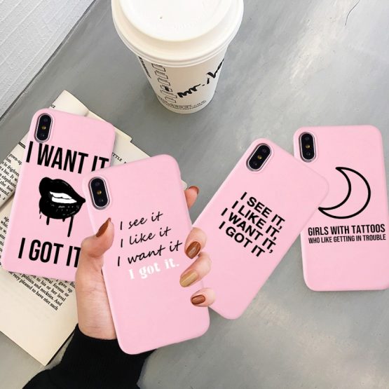 Fashion 7 Ring Ariana Grande Cute Print Silicone Back Pink Case for IPhone 11 Pro Max X XS MAX XR 8 7 6 6S Plus Cover Capa Funda