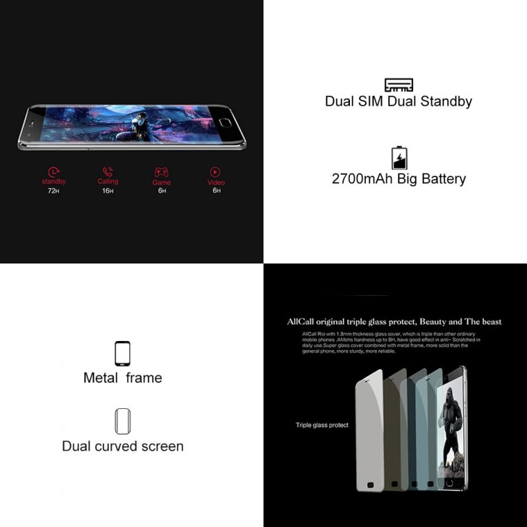 Original Allcall Rio 5.0 Inch IPS Rear Cams Android 7.0 Smartphone