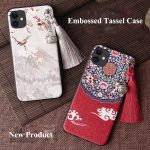 3D Relief Case for iPhone 11 Pro Max XS XR X 10S 7 8 6 6S Plus Case Emboss Tassel
