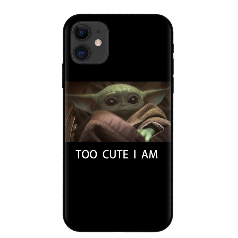 Lovely Baby Yoda soft silicone Phone case shell for iPhones 6 6s 7 8 Plus X XR XS Max 11 Pro Max The Mandalorian Black Tpu Cover 2 Lovely Baby Yoda soft silicone Phone case shell for iPhones 6 6s 7 8 Plus