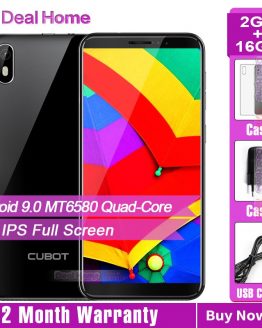 Cubot J7 5.7 Inch 18:9 Screen Android 9.0 Pie Smartphone MT6580 Quad Core 2800mAh Face ID Fingerprint Dual SIM Card Mobile Phone