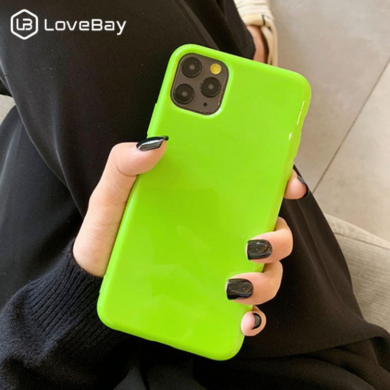 Lovebay For iPhone 11 Case Candy Color For iPhone 7 8 6 6s Plus 11 Pro X XR XS Max Phone Case Solid Soft TPU Silicone Back Cover