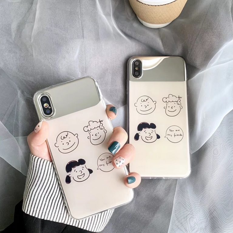 Makeup mirror Phone Cases For iPhone 11 8 7 Plus Case Soft cartoon Charlie Lucy cover For iPhone X XS 11Pro Max XR fundas