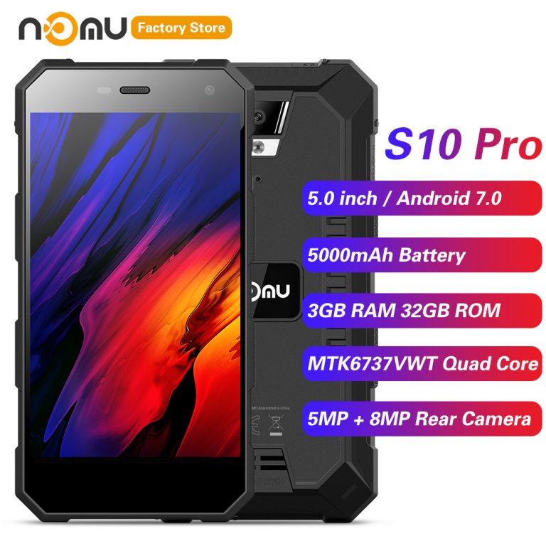 IP68 NOMU S10 PRO 4G Smartphone 5.0'' Android 7.0 Quad Core