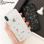 Qianliyao For iphone 11 Pro Max XS Max XR Case Bling Colorful Star Silicon