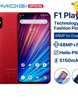 UMIDIGI F1 Play Android 9.0 48MP+8MP+16MP Cameras 5150mAh 6GB RAM 64GB ROM 6.3" FHD+ Helio P60 Global Version Smartphone Dual 4G