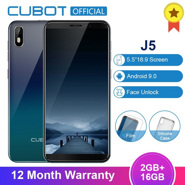 Cubot J5 5.5 Inch Android 9.0 18:9 Full Screen Smartphone 2GB 16GB