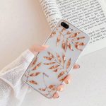 Luxury Glitter Transparent Case For iPhone 8 7 Plus X XS Max XR 11 Pro Max Gold Leaf Clear Back Cover Soft Fundas Coque