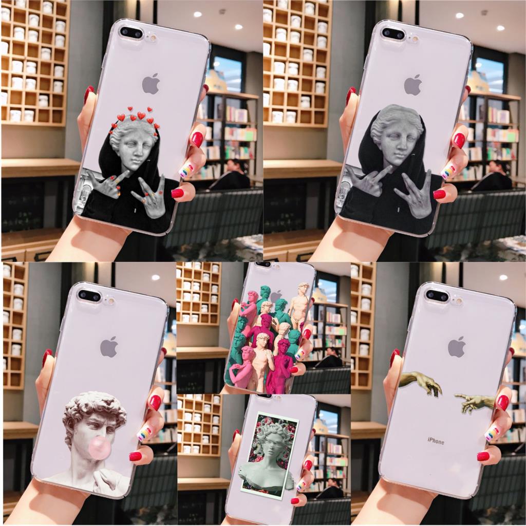 Alternative statue David art DIY Drawing Phone Case cover Shell for iPhone 11 pro max 6S 6plus 7 7plus 8 8Plus X Xs MAX 5 5S XR