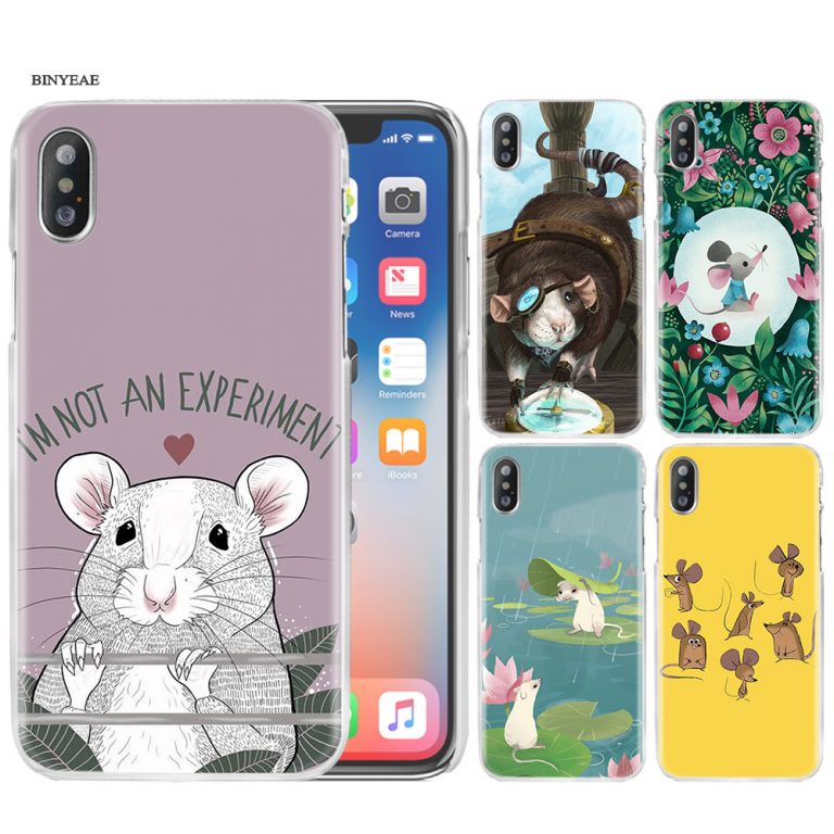 Cute Animal Rat Hard PC Case Cover For Apple iPhone 11 11Pro XR XS Max