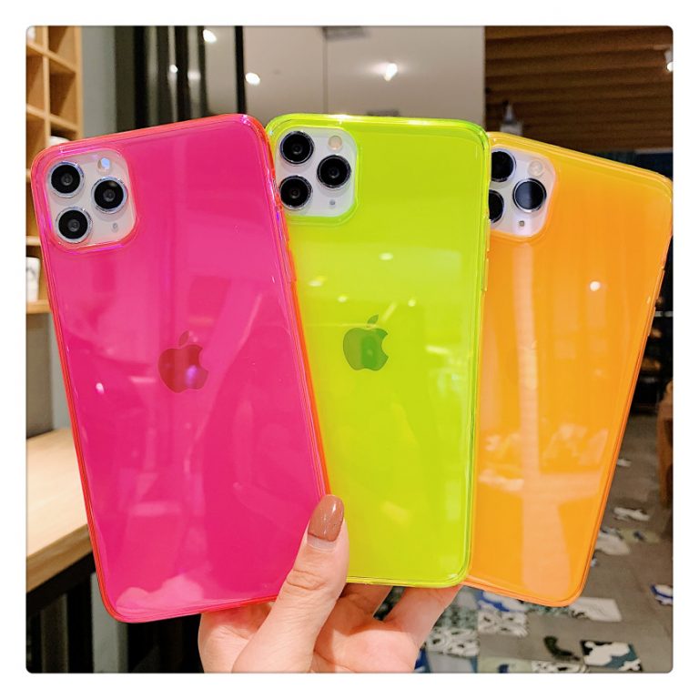 Neon Fluorescent Color Phone Cases For iphone 11 Pro Max XR X XS Max