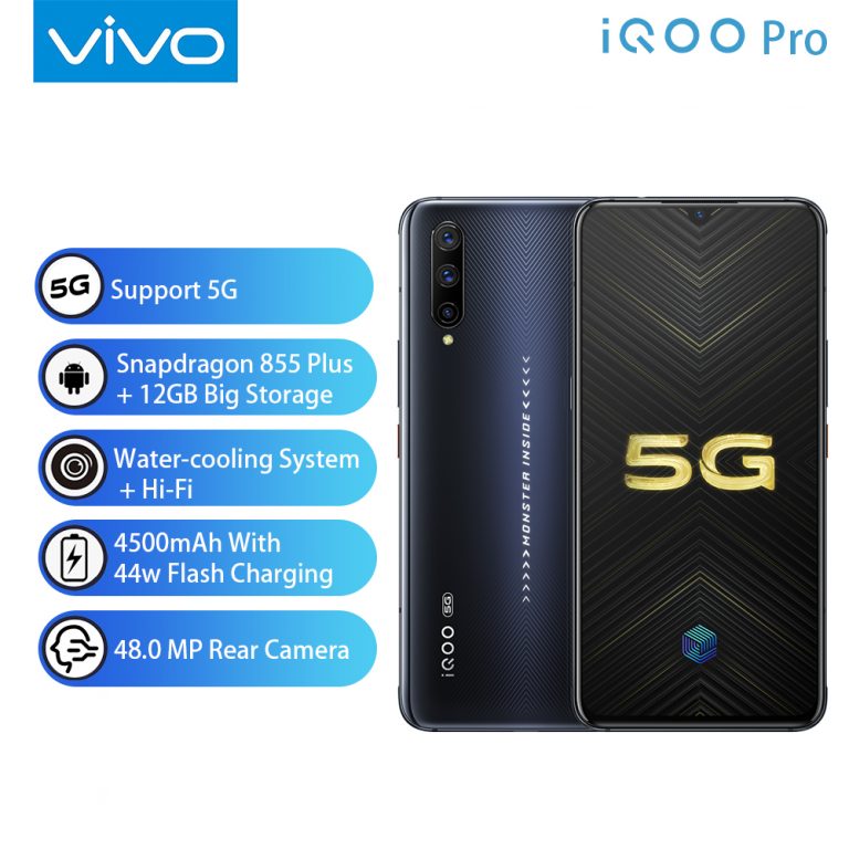 vivo celular iQOO Pro 5G mobile phone Android 9.0 12GB 128GB Snapdragon 855 Plus 6.41" Super AMOLED NFC Fast Charge smartphone 2 Vivo iQOO Pro 5G Smartphone – 12GB RAM, Snapdragon 855 Plus, 6.41” Super AMOLED Display