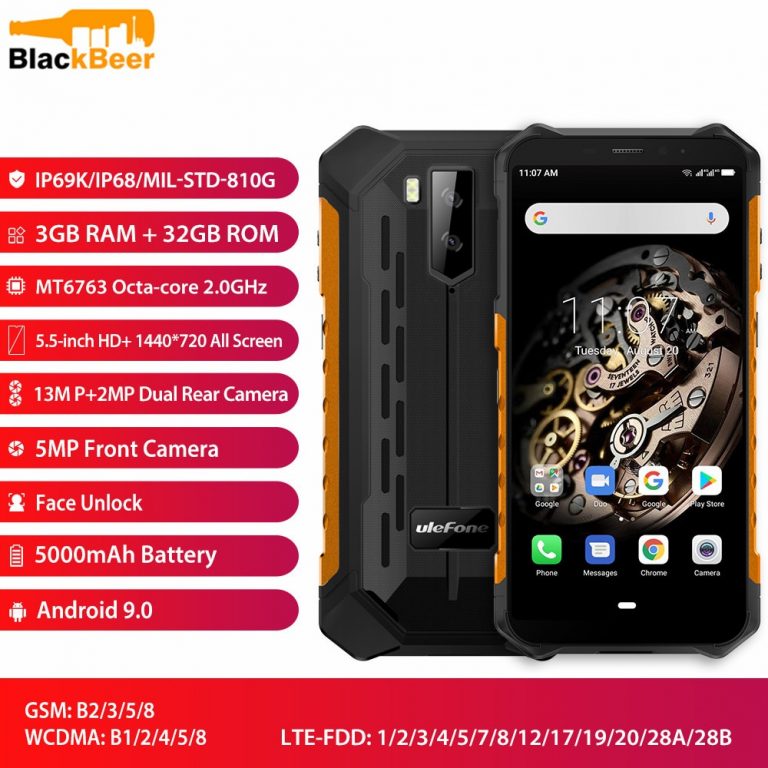 Ulefone Armor X5 5.5" Mobile Phone 4G LTE Rugged Waterproof Smartphone