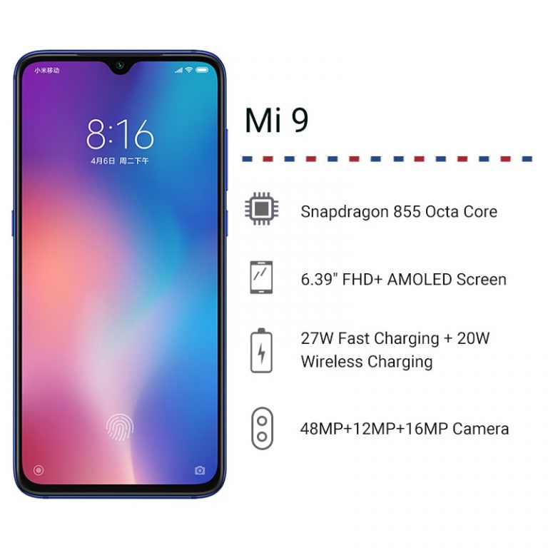 Global Version Xiaomi Mi 9 6GB 64GB Mi9 Smartphone Snapdragon Octa Core