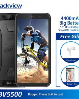 Blackview BV5500 IP68 Waterproof Mobile Phone MTK6580P 2GB+16GB 5.5" 18:9 Screen 4400mAh Android 8.1 Dual SIM Rugged Smartphone