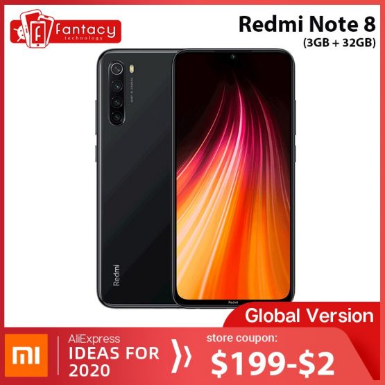 Global Version Xiaomi Redmi Note 8 3G 32G 48MP Quad Camera Smartphone Snapdragon 665 Octa Core 6.3" FHD Screen 4000mAh QC 18W