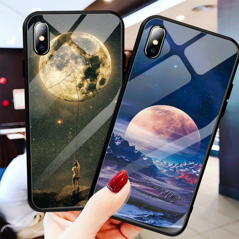 Glass Case For iPhone XS Max XR X 8 11 Pro Max Case Silicon Slim Tempered Glass Starry sky For iPhone 8 7 Plus 6 6s 8Plus 11 Pro Glass Case For iPhone XS Max XR X 8 11 Pro Max Case Silicon Slim Tempered Glass Starry sky For iPhone 8 7 Plus 6 6s 8Plus 11 Pro