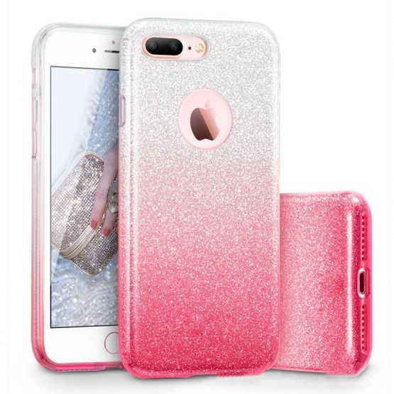 Glitter Hard PC Case For iPhone 7 6 6S Plus Star Cover Shining Phone Cases For iPhone 11 Pro 8 Plus XR XS MAX Capa 3 in 1 Coque