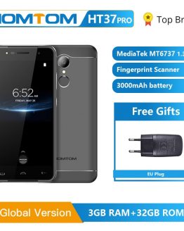 Original HOMTOM HT37 Pro Smartphone 4G MT6737 5.0 Inch HD Android 7.0 Cell Phon 3+32GB 13MP 3000mAh Fingerprint ID Mobile Phone