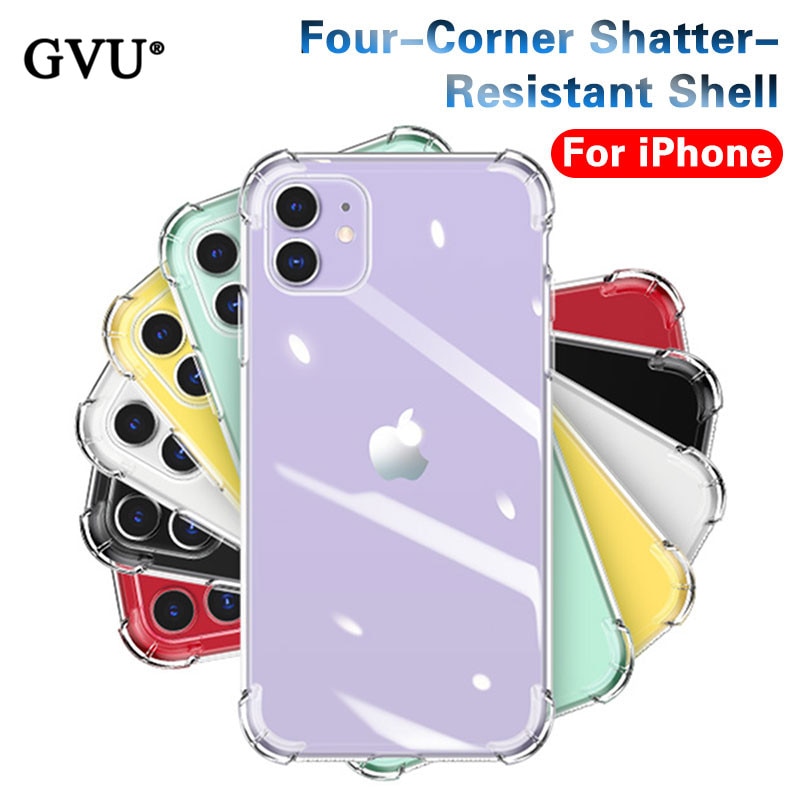 Luxury Shockproof Silicone Phone Cases For iPhone 11 Pro X XR XS MAX 6 7 8 Plus 11 Case Cover Transparent Protection Back Cover