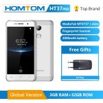 HOMTOM HT37 Pro Smartphone 4G Double Speaker MTK6737 5.0 Inch HD Android 7.0 3GB+32GB 13MP 3000mAh Fingerprint ID Mobile Phone
