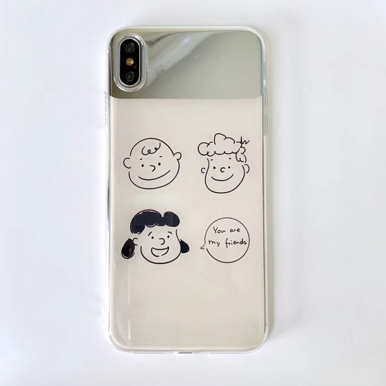 Makeup mirror Phone Cases For iPhone 11 8 7 Plus Case Soft cartoon Charlie Lucy