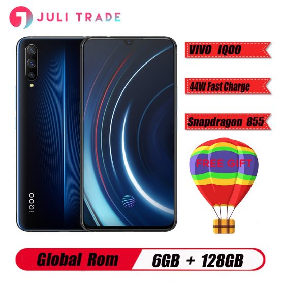 VIVO IQOO 6GB 128GB Snapdragon855 Octa Core Android9 Smartphone 12MP+13mp+2MP Camera 6.41" Full Screen NFC Cellphone