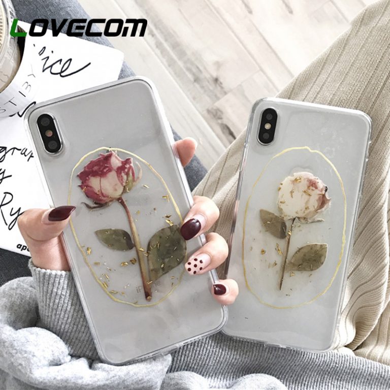 LOVECOM Vintage Flower Gold Powder Phone Cases For iPhone 11 Pro Max XS