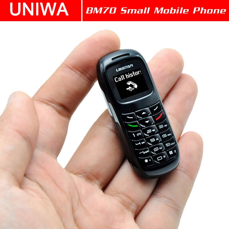 UNIWA L8STAR BM70 Mini Mobile Phone Wireless Bluetooth Earphone Cellphone Stereo GSM Unlocked Phone Super Thin GSM Small Phone