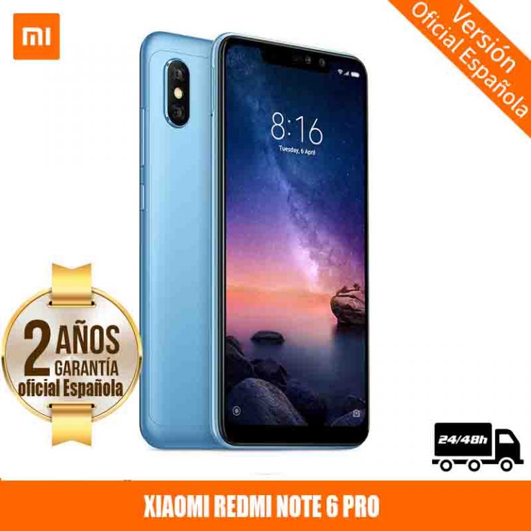 [Official Spanish Version Warranty] Xiaomi Note Redmi 6 Pro Smartphones