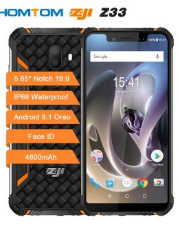 HOMTOM ZOJI Z33 SmartPhone IP68 Waterproof MT6739 1.5GHZ 3GB 32GB 4600mAh 5.85" Dual sim Android 8.1 OTA OTG Face ID Cellphones