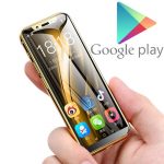 A sleek K-Touch Mini Smartphone, showcasing its compact size, vibrant 3.5-inch OLED screen, and elegant bar-style design—perfect for travel or everyday use.