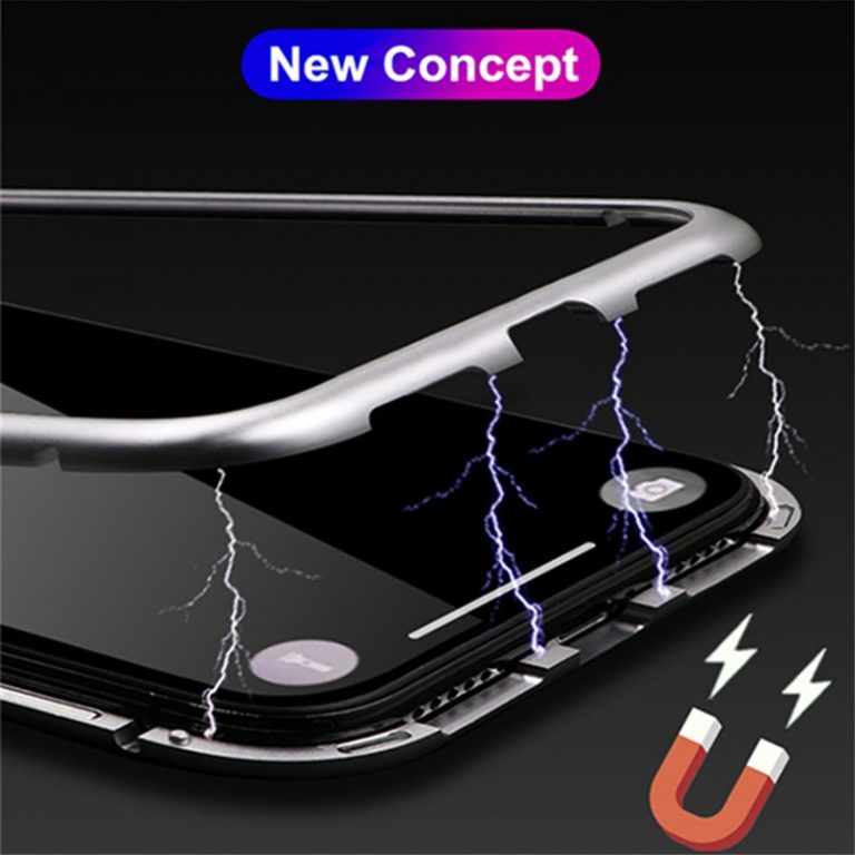 Metal Magnetic Adsorption Glass Case For iphone XR X XS 8 7 Plus 6 6S 11 Pro Max Phone Case For iphone 11 Case Cover Capa Coque 2 Metal Magnetic Adsorption Glass Case For iphone XR X XS 8 7 Plus