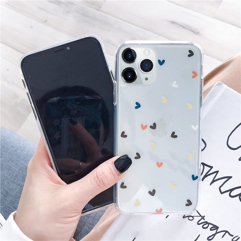 Lovebay Soft Clear Phone Case Collection - Floral Love Heart Design for iPhone 11 Pro X XS Max XR 6 6S 7 8 Plus