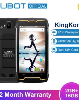 Cubot KingKong IP68 Waterproof Dustproof Shockproof MT6580 Quad Core 4400mAh 5.0"Android 7.0 Cellular 2G RAM 16G ROM Smartphone