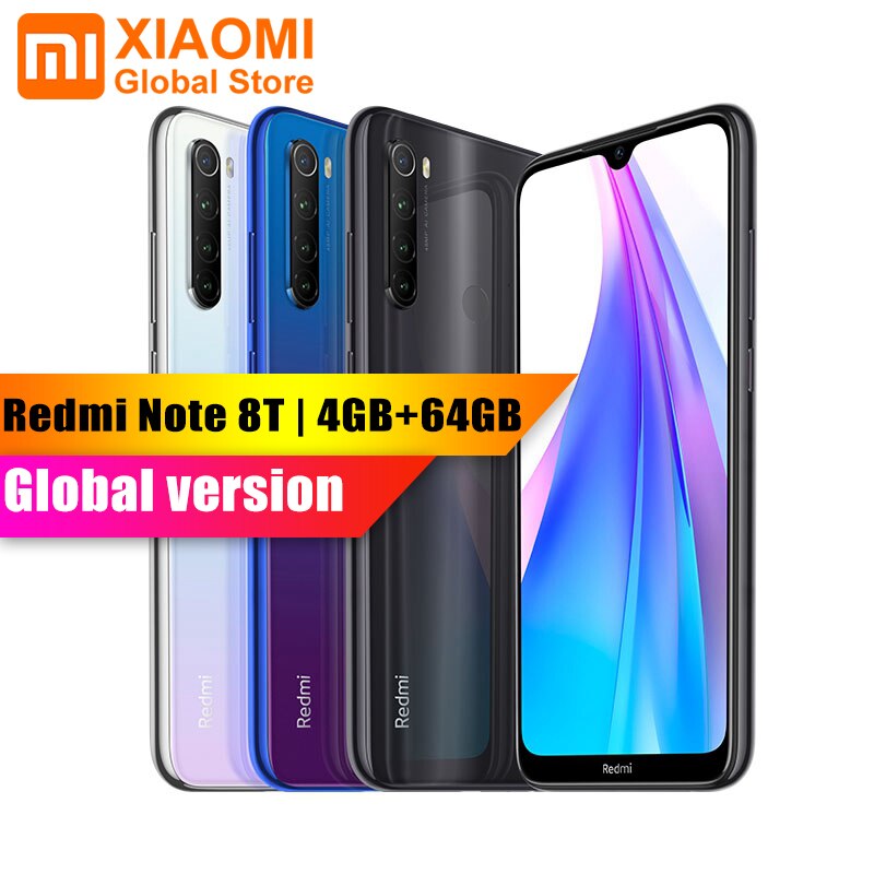 Global Version Xiaomi Redmi Note 8T 4GB 64GB 6.3 Smartphone NFC Snapdragon 665 48MP Camera 18W Quick Charge 4000mAh Mobile Phone