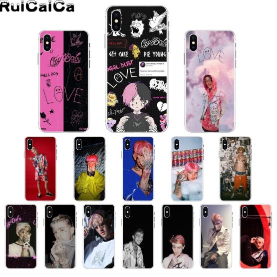 RuiCaiCa Hip Hop Rapper Lil Peep Pattern TPU Soft Phone Cell Phone Case for iPhone 8 7 6 6S Plus X XS MAX 5 5S SE XR 11 11pro