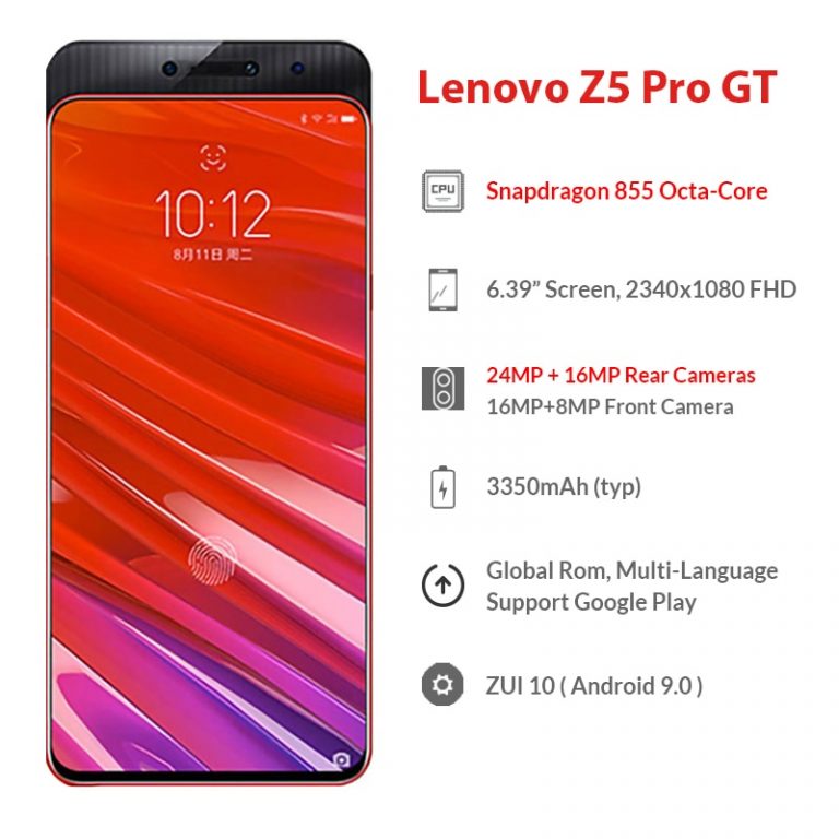 Global ROM Lenovo Z5 Pro GT Snapdragon 855 Smartphone 8GB RAM 256GB