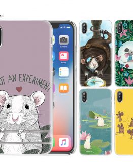 Cute Animal Rat Hard PC Case Cover For Apple iPhone 11 11Pro XR XS Max X 7 8 6 6S Plus 5 5S SE 5C 7+ 8+ 6+ 6S+