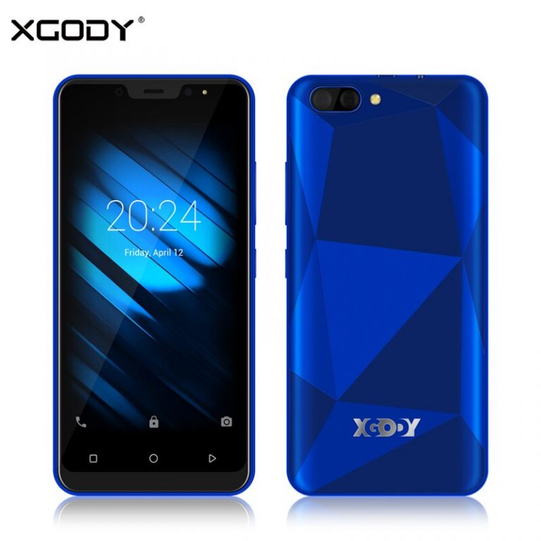 XGODY X27 Face ID Smartphone Android 9.0 1GB 16GB MTK6580 Quad Core 5 Inch 3G Dual Sim 5MP Camera GPS Mobile Phone 3D Back Cover